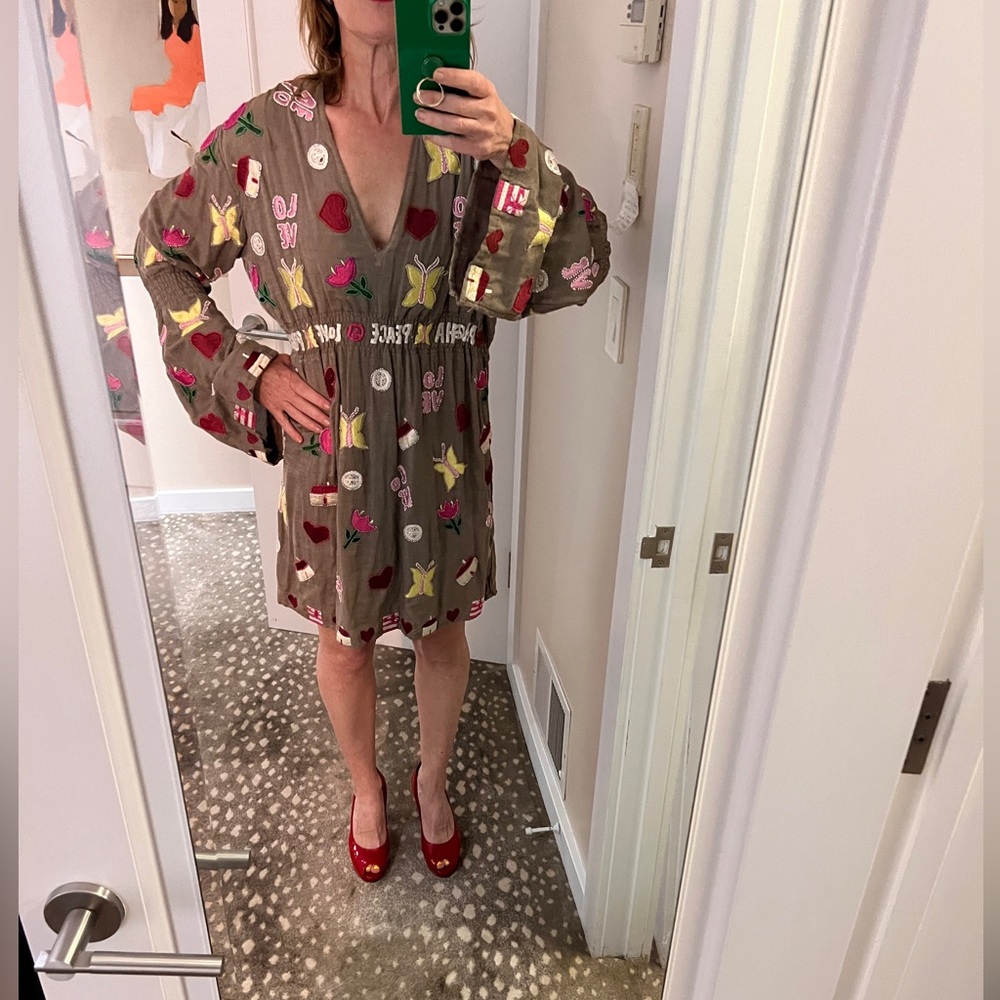 LeTarte beaded dress cover up M/L - Picture 2 of 6